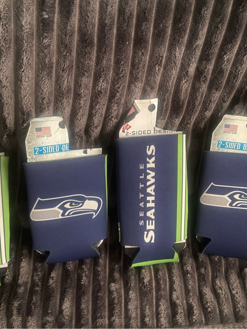 Seattle Seahawks Navy & Green Can Cooler Sleeve